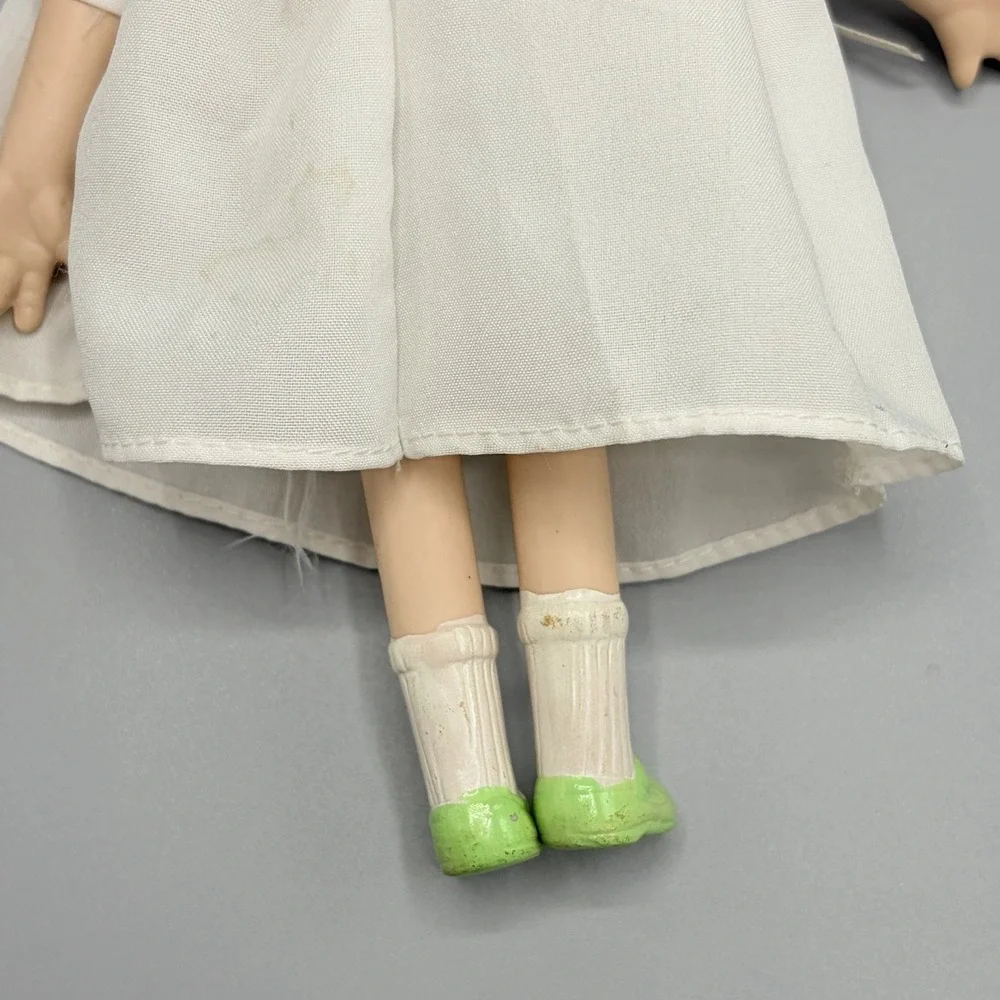 Vintage Bisque And Clothe Doll German Taiwan Circa 1990s Handmade Cotton 8